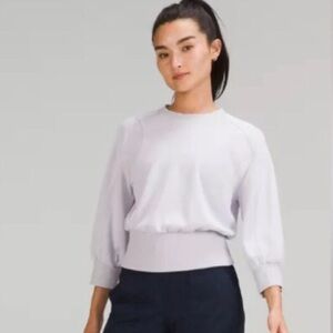 NWT Lululemon Softstreme Ribbed-Hem Pullover in Faint Lavender - Size 4 small XS